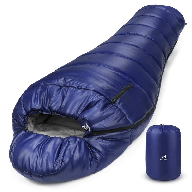 Bessport Mummy Sleeping Bag | 15-45 â„‰ Extreme 3-4 Season Sleeping Bag for Adults Cold Weatherâ€“ Warm and Washable, for Hiking Traveling & Outdoor Activities - Image 1